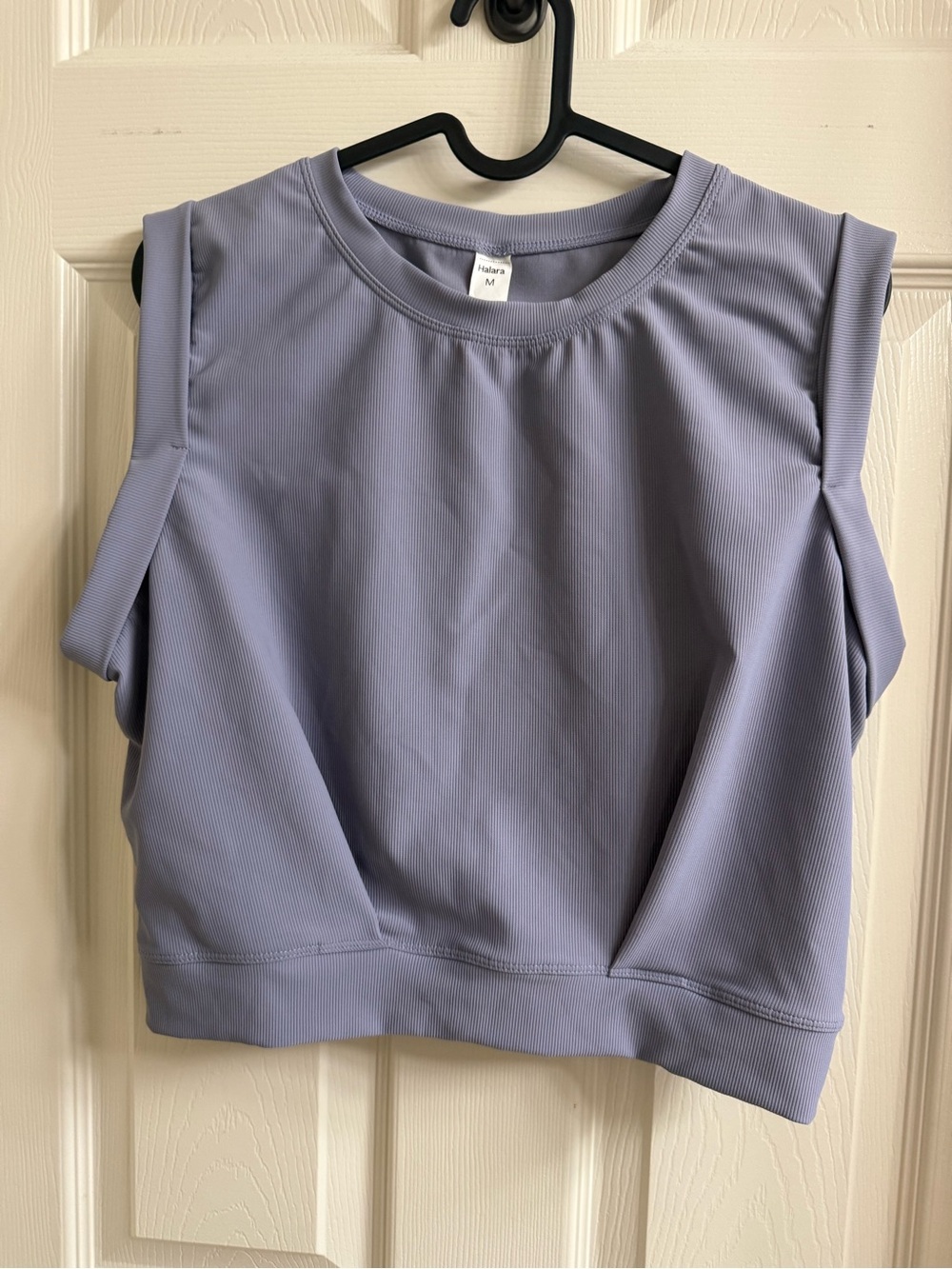 HALARA Sleeveless Ribbed Crop Top - Lavender